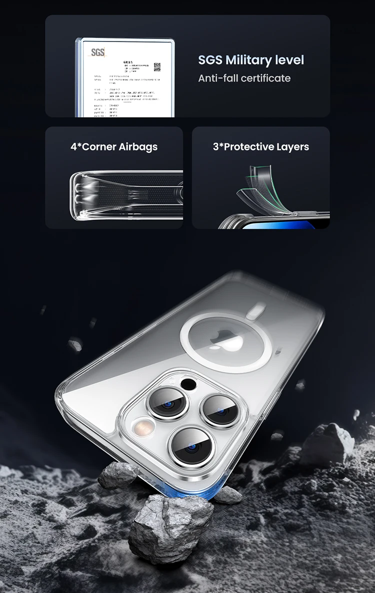 UGREEN Magnetic Case for iPhone 18 17 16 15 14 13 Pro Max Case Shockproof Cover for iPhone 16 Pro Max 18 pro Macsafe TPU Cases