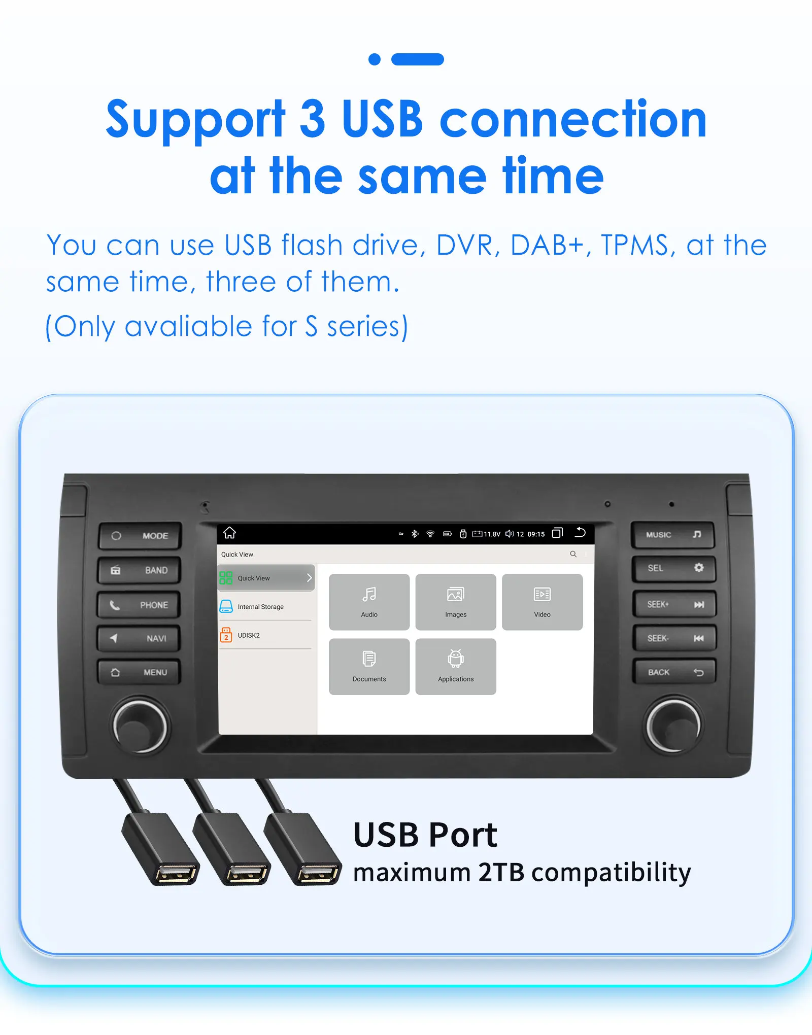 Hizpo 7" Android 13 Car Radio for BMW 5 Series E39 X5 E53 M5 Multimedia Android Auto Wireless Carplay 2din Autoradio 8Core 7862