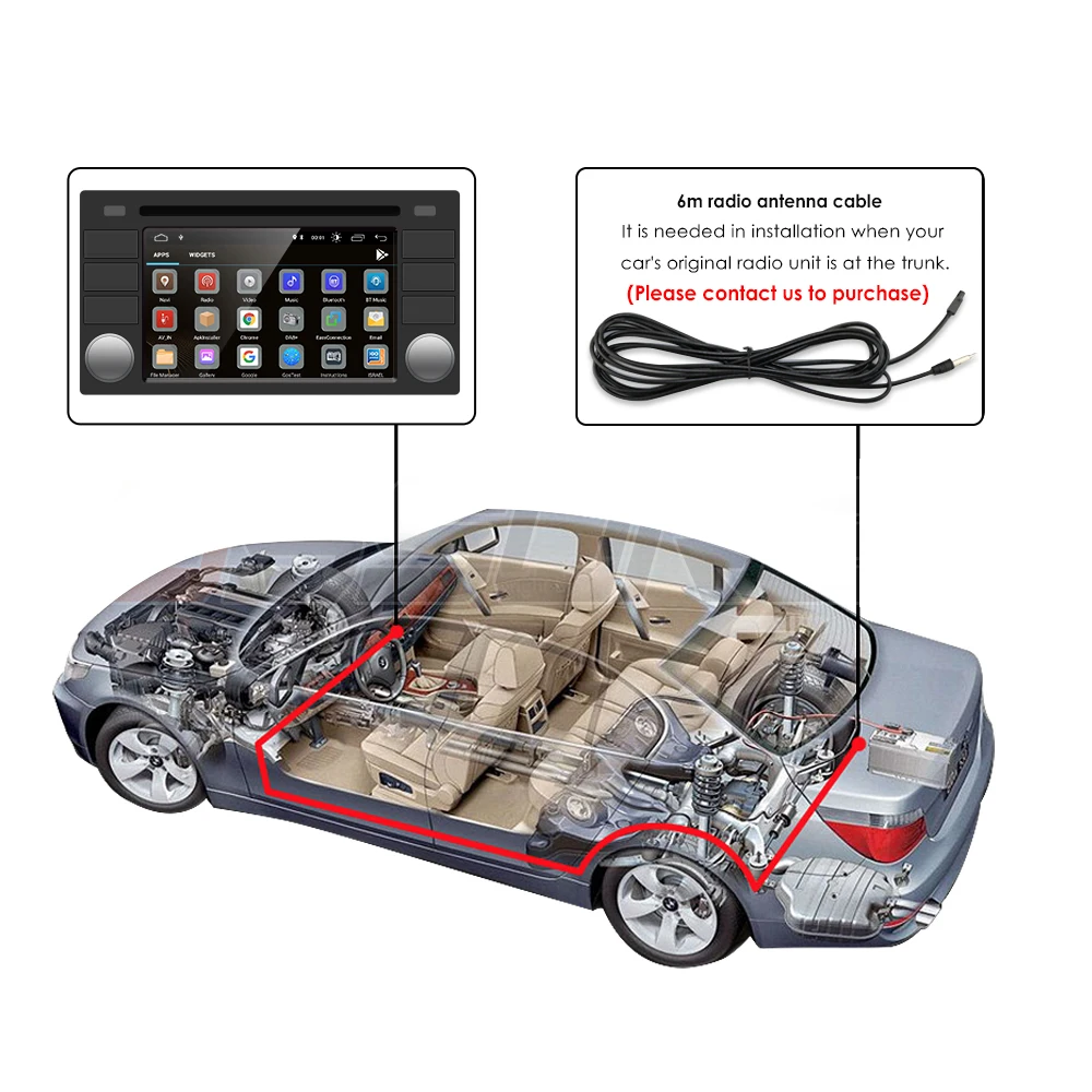 Hizpo 7" Android 13 Car Radio for BMW 5 Series E39 X5 E53 M5 Multimedia Android Auto Wireless Carplay 2din Autoradio 8Core 7862