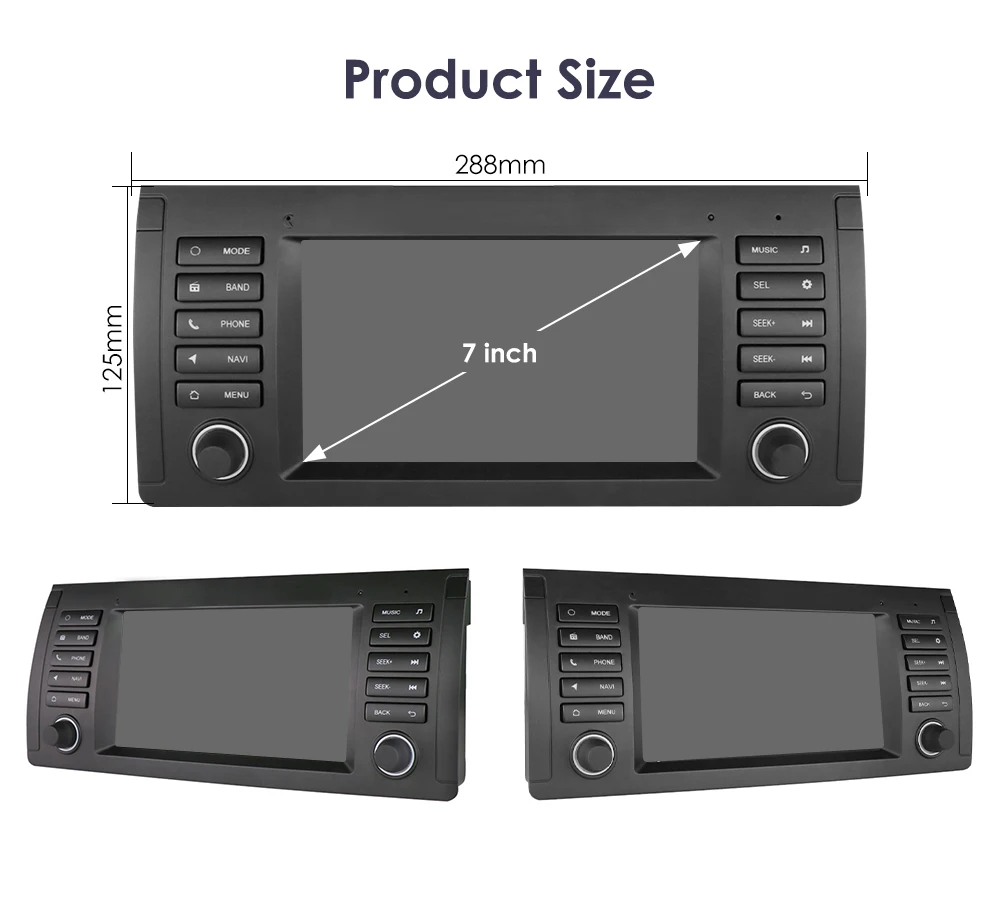 Hizpo 7" Android 13 Car Radio for BMW 5 Series E39 X5 E53 M5 Multimedia Android Auto Wireless Carplay 2din Autoradio 8Core 7862