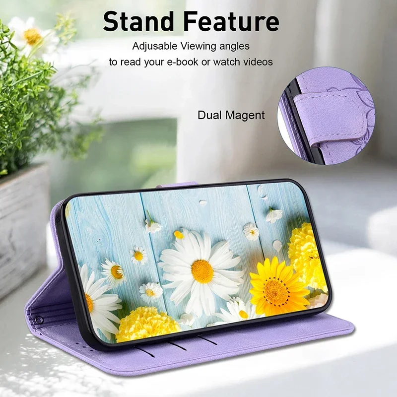 Stand Flip Wallet Case for OPPO Reno 6 5 4 Pro Plus Reno4 Lite 5K 4 Z 5z 5G 4G Leather Protect Cover