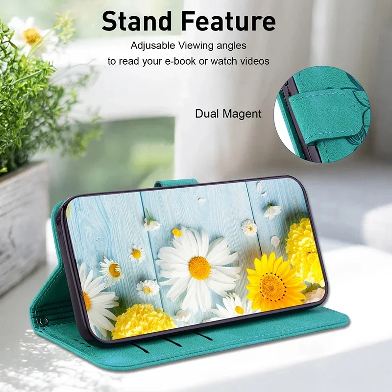Stand Flip Wallet Case for OPPO Reno 6 5 4 Pro Plus Reno4 Lite 5K 4 Z 5z 5G 4G Leather Protect Cover