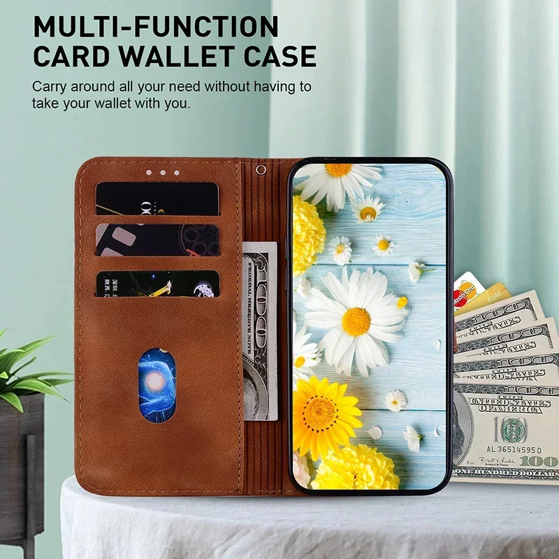 Stand Flip Wallet Case for OPPO Reno 6 5 4 Pro Plus Reno4 Lite 5K 4 Z 5z 5G 4G Leather Protect Cover