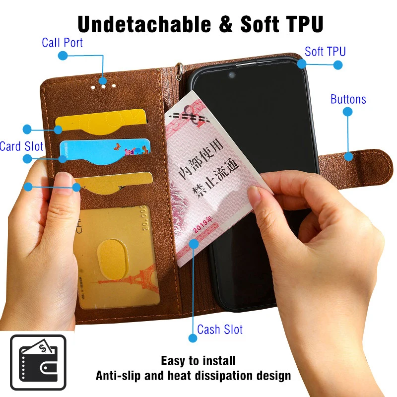 Flip Case For Nokia 225 4G case TA-1321 TA-1296 TA-1279 TA-1276 TA-1282 Leather & Silicone Cover Nokia 225 4G Phone Cover Fundas