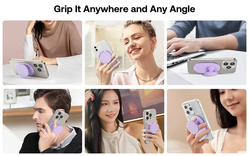 Popping NEW Magnetic Silicone Phone Grip Holder Socket More Comfortably Finger Stand for iPhone 15 14 Magnetic Holder Grip Tok