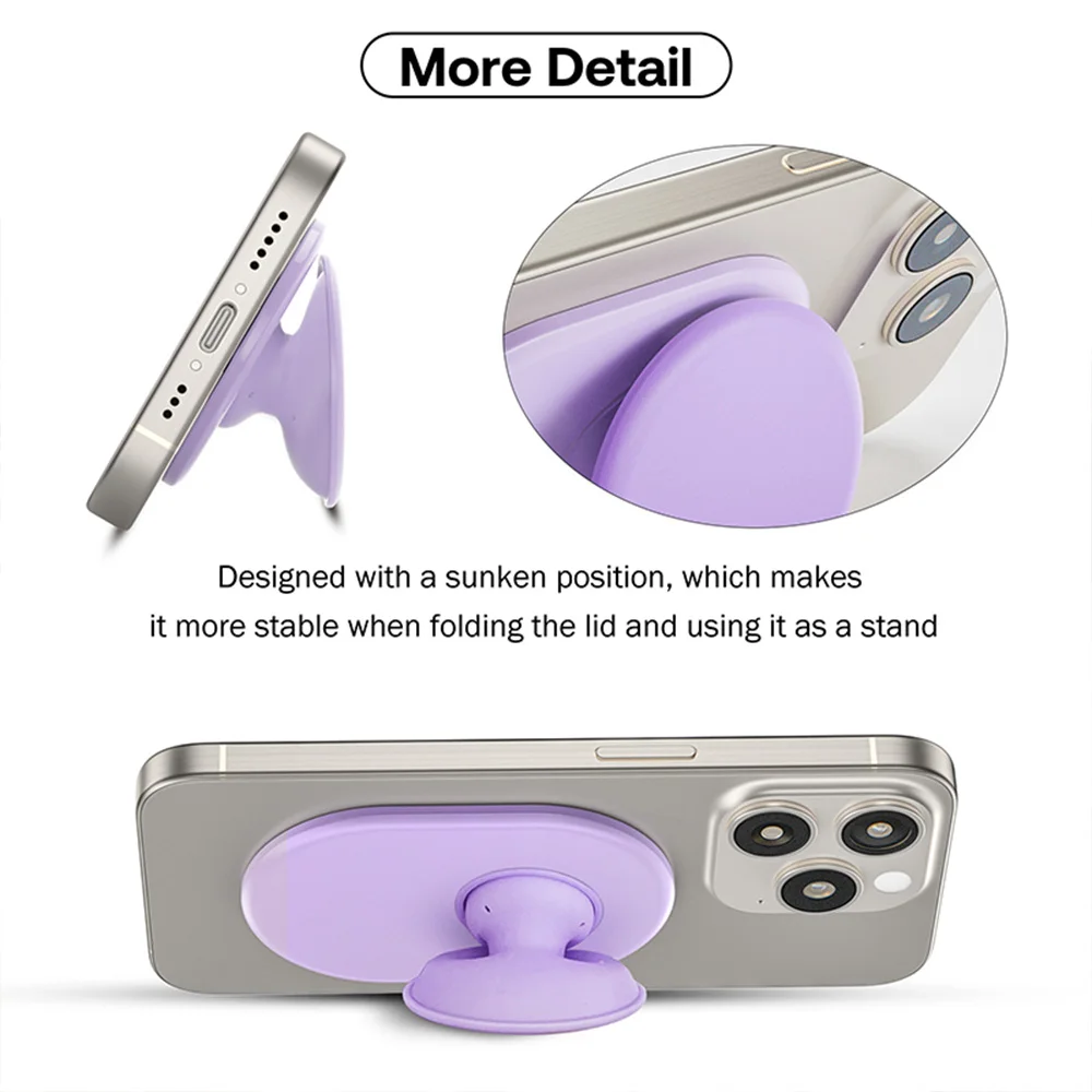 Popping NEW Magnetic Silicone Phone Grip Holder Socket More Comfortably Finger Stand for iPhone 15 14 Magnetic Holder Grip Tok