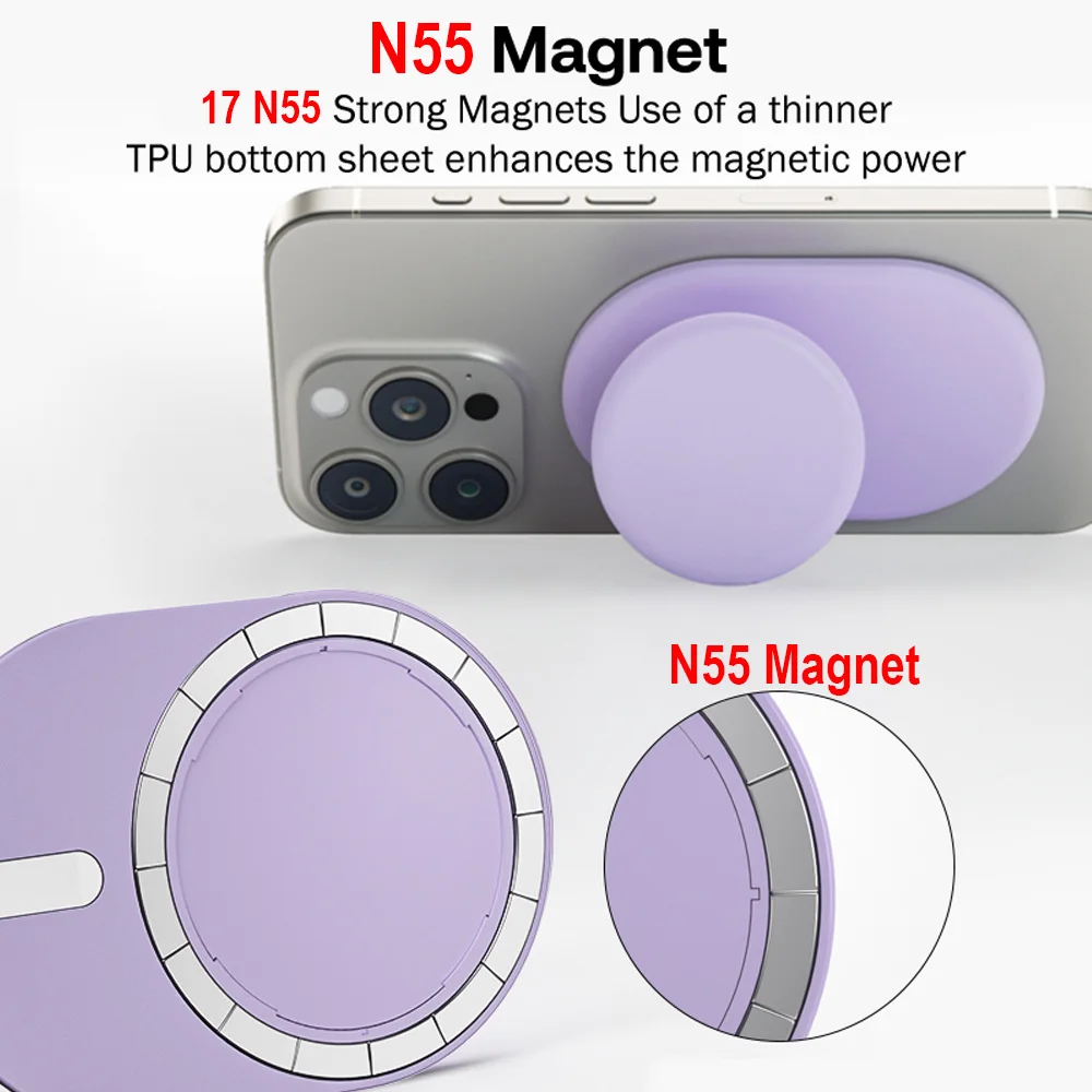 Popping NEW Magnetic Silicone Phone Grip Holder Socket More Comfortably Finger Stand for iPhone 15 14 Magnetic Holder Grip Tok