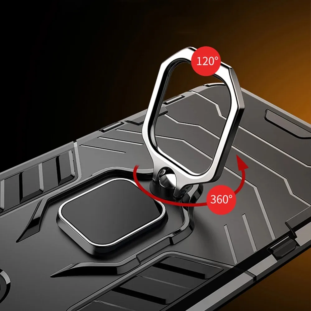 For Pocophone F1 Case For Xiaomi Pocophone F1 Case Shockproof PC+TPU Protective Armor Cover For Poco F1 Magnetic Holder Ring