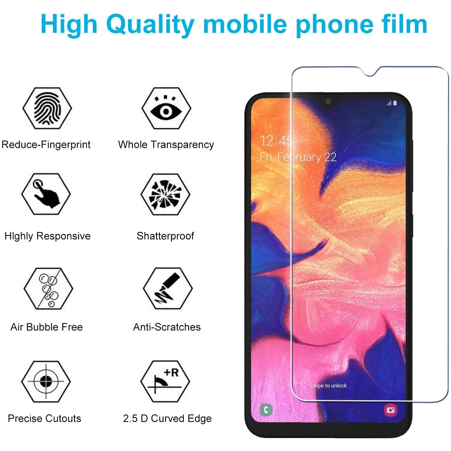 9H Screen Protector Film For Samsung Galaxy A42 5G 2/4Pcs HD Tempered Glass