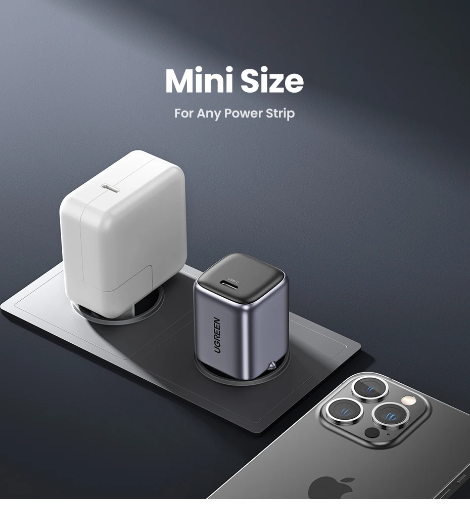 UGREEN 20W 30W GaN Charger PD Fast USB Type C Charger USB C PD3.0 QC3.0 Quick Charging For iPhone 14 13 12 11
