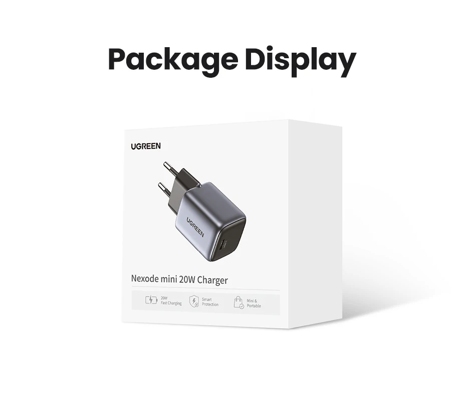 UGREEN 20W 30W GaN Charger PD Fast USB Type C Charger USB C PD3.0 QC3.0 Quick Charging For iPhone 14 13 12 11