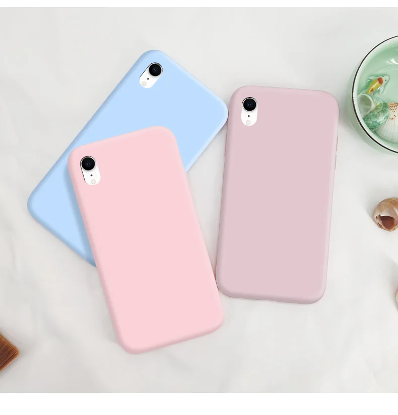 Original Case For iphone XR X R Shockproof TPU Liquid Silicone Protective Phone Back Cover for iphone XR Case