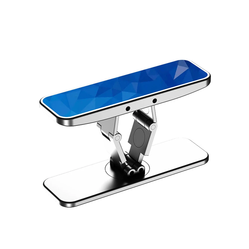 Luxury Mini Phone Holder Metal Folding Phone Stand Invisible 360° Rotate Mobile Phone Kickstand Holder Desk Phones Bracket Mount