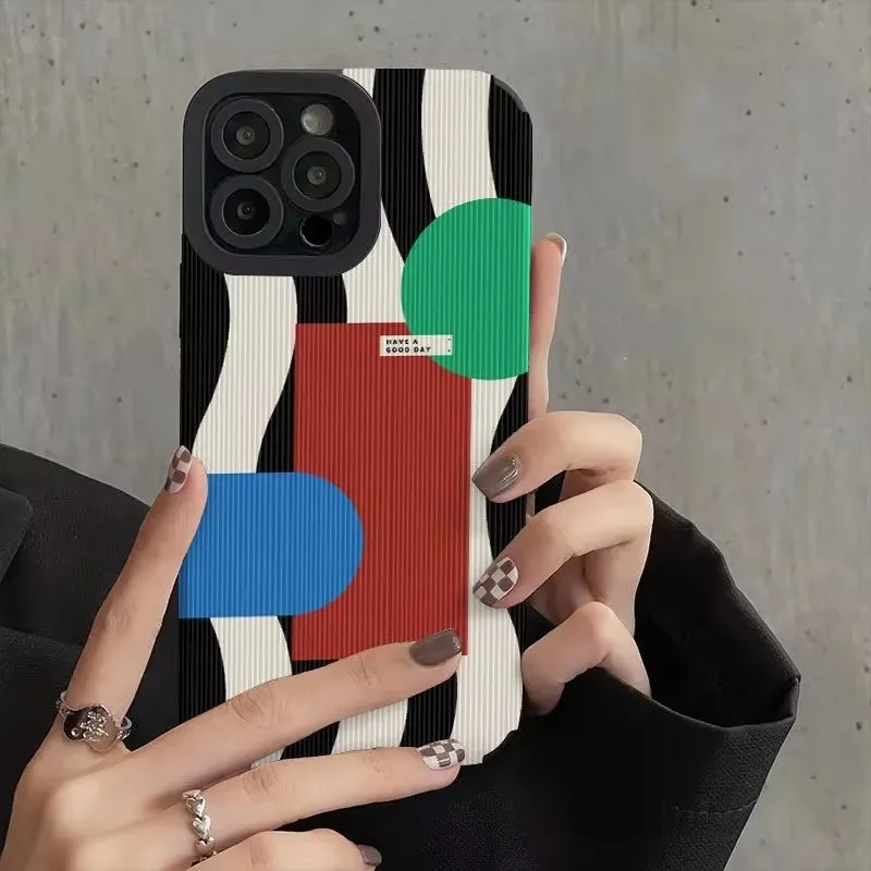 Fashion Zebra Art David Snake Silicone Case For iPhone 16 11 12 13 14 15 Pro Max Mini Plus 17 Air Soft Shockproof Leather Cover