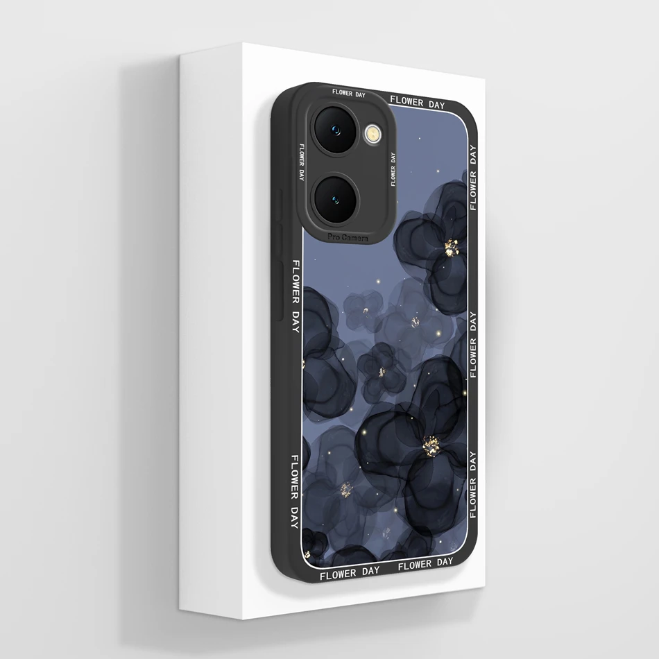 Case For Vivo Y03 4G Fun Panda Full Coverage Bumper Soft Liquid Silicone Funda For Vivo Y 03 Model V2332 Phone Back Covers Coque