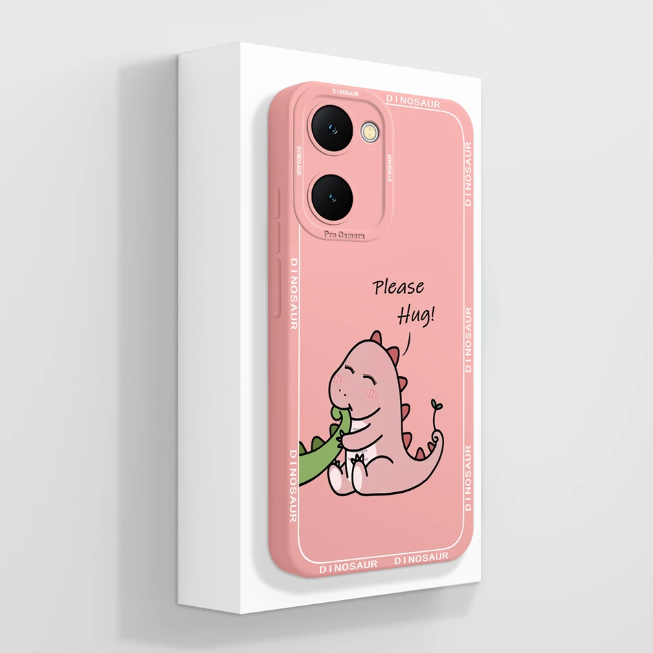 Case For Vivo Y03 4G Fun Panda Full Coverage Bumper Soft Liquid Silicone Funda For Vivo Y 03 Model V2332 Phone Back Covers Coque