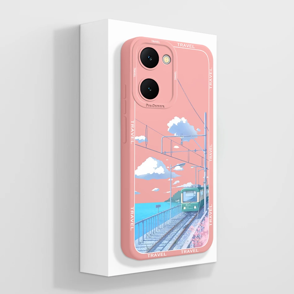 Case For Vivo Y03 4G Fun Panda Full Coverage Bumper Soft Liquid Silicone Funda For Vivo Y 03 Model V2332 Phone Back Covers Coque
