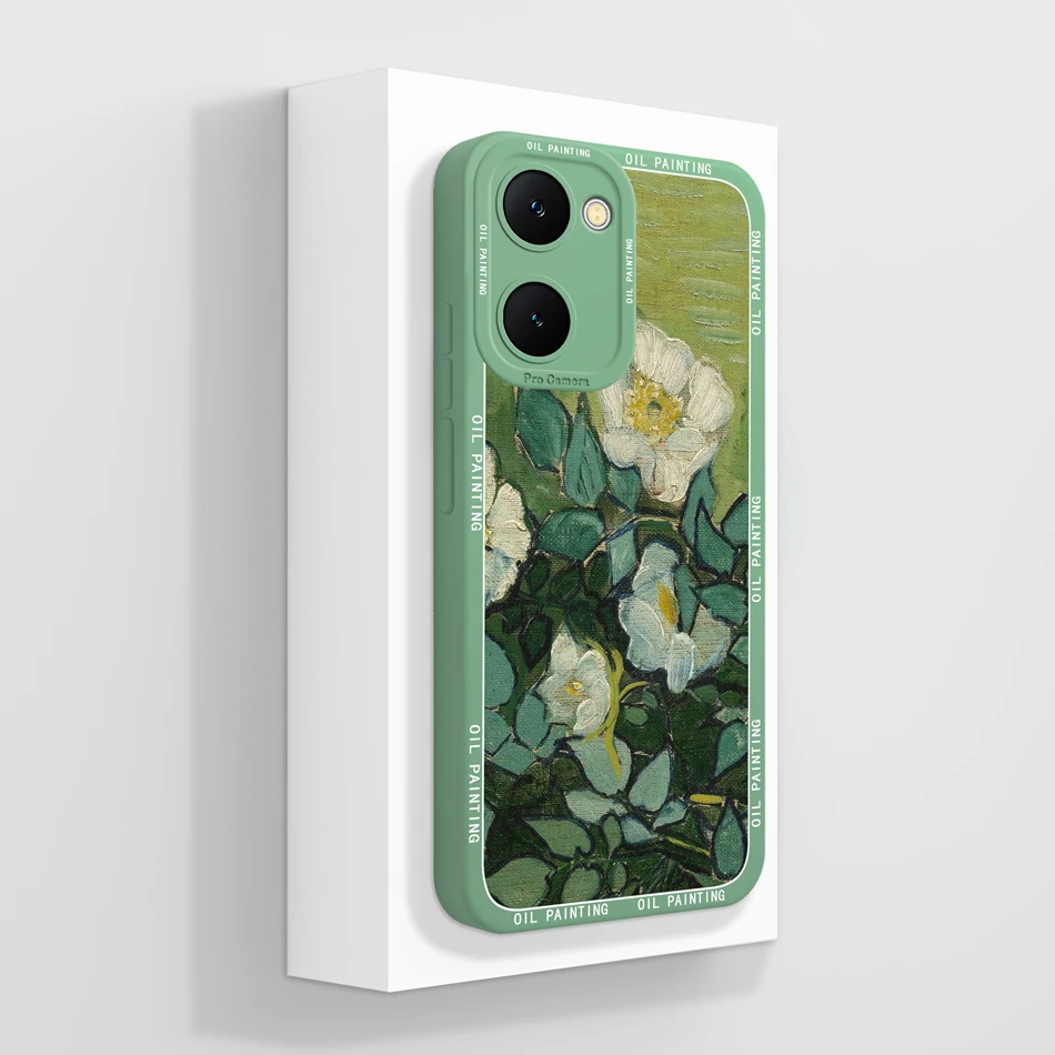 Case For Vivo Y03 4G Fun Panda Full Coverage Bumper Soft Liquid Silicone Funda For Vivo Y 03 Model V2332 Phone Back Covers Coque