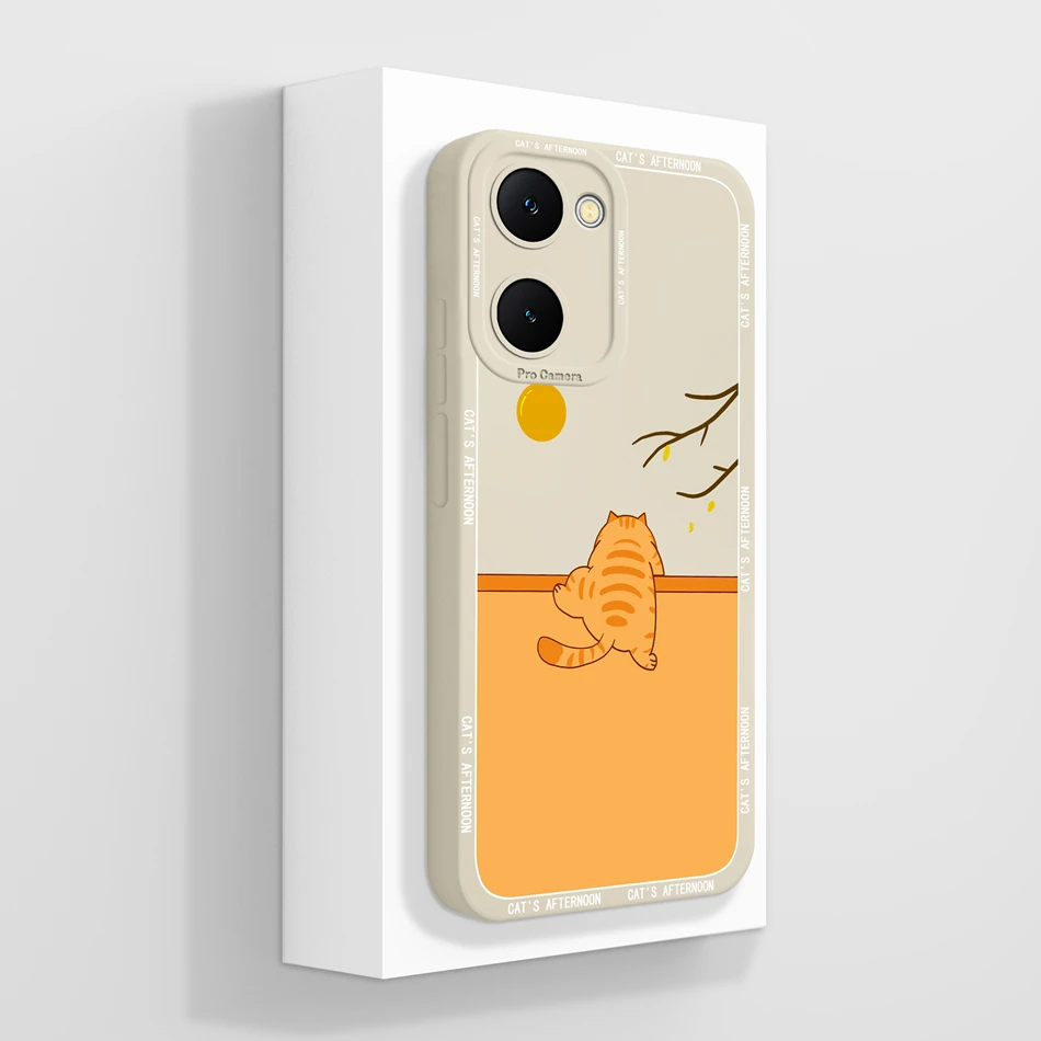 Case For Vivo Y03 4G Fun Panda Full Coverage Bumper Soft Liquid Silicone Funda For Vivo Y 03 Model V2332 Phone Back Covers Coque