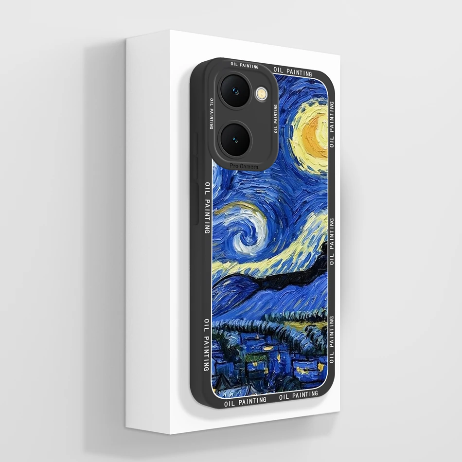 Case For Vivo Y03 4G Fun Panda Full Coverage Bumper Soft Liquid Silicone Funda For Vivo Y 03 Model V2332 Phone Back Covers Coque