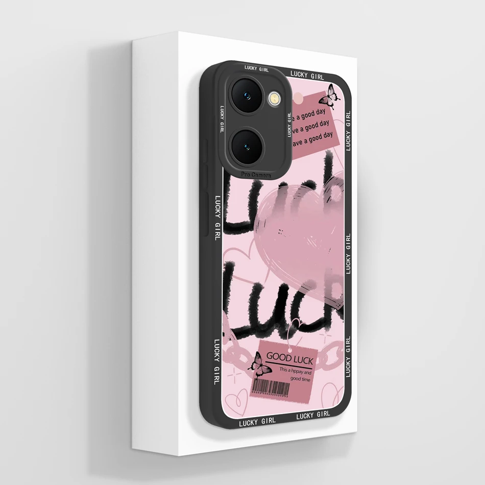 Case For Vivo Y03 4G Fun Panda Full Coverage Bumper Soft Liquid Silicone Funda For Vivo Y 03 Model V2332 Phone Back Covers Coque