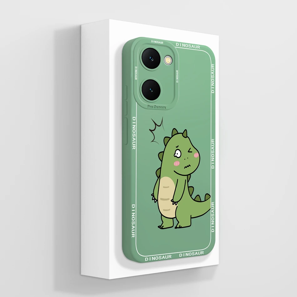 Case For Vivo Y03 4G Fun Panda Full Coverage Bumper Soft Liquid Silicone Funda For Vivo Y 03 Model V2332 Phone Back Covers Coque