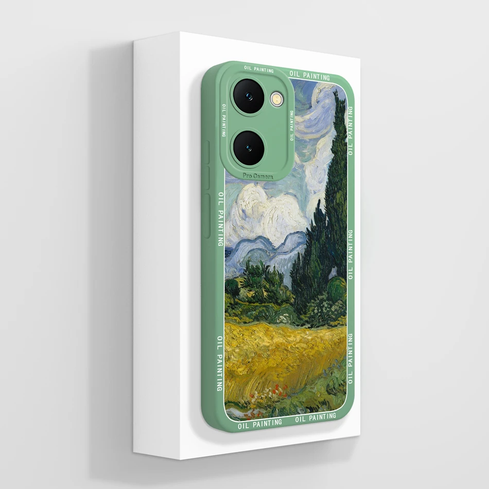 Case For Vivo Y03 4G Fun Panda Full Coverage Bumper Soft Liquid Silicone Funda For Vivo Y 03 Model V2332 Phone Back Covers Coque