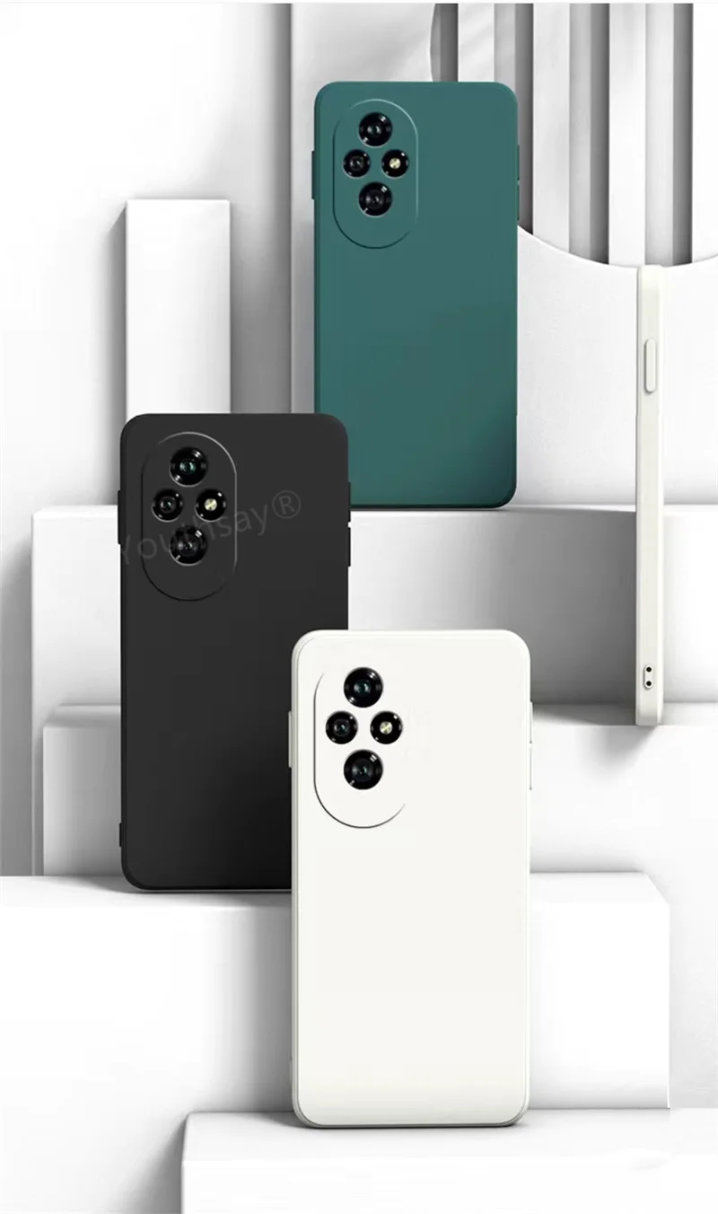 For Honor 200 Case Cover for Honor 200 Pro Fundas Coque Original Liquid Silicone Soft TPU Phone Bumper For Honor 200 Pro