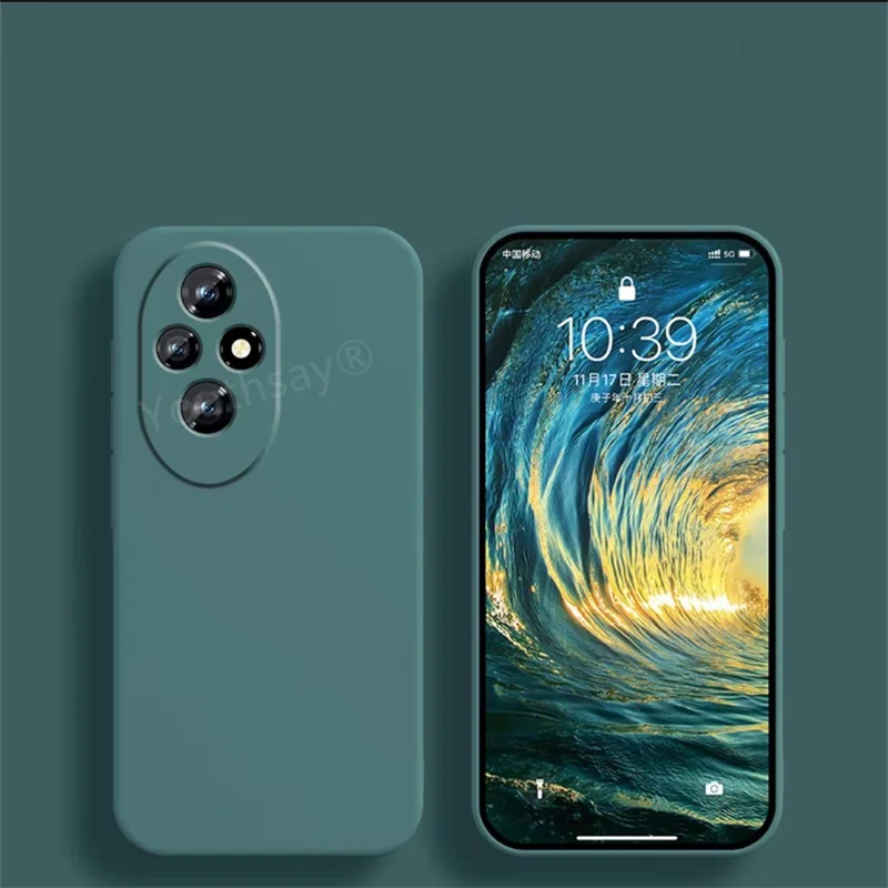 For Honor 200 Case Cover for Honor 200 Pro Fundas Coque Original Liquid Silicone Soft TPU Phone Bumper For Honor 200 Pro