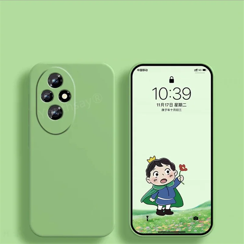 For Honor 200 Case Cover for Honor 200 Pro Fundas Coque Original Liquid Silicone Soft TPU Phone Bumper For Honor 200 Pro