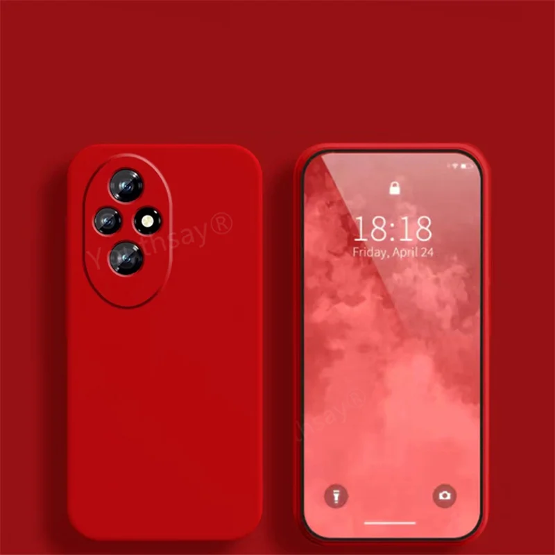 For Honor 200 Case Cover for Honor 200 Pro Fundas Coque Original Liquid Silicone Soft TPU Phone Bumper For Honor 200 Pro