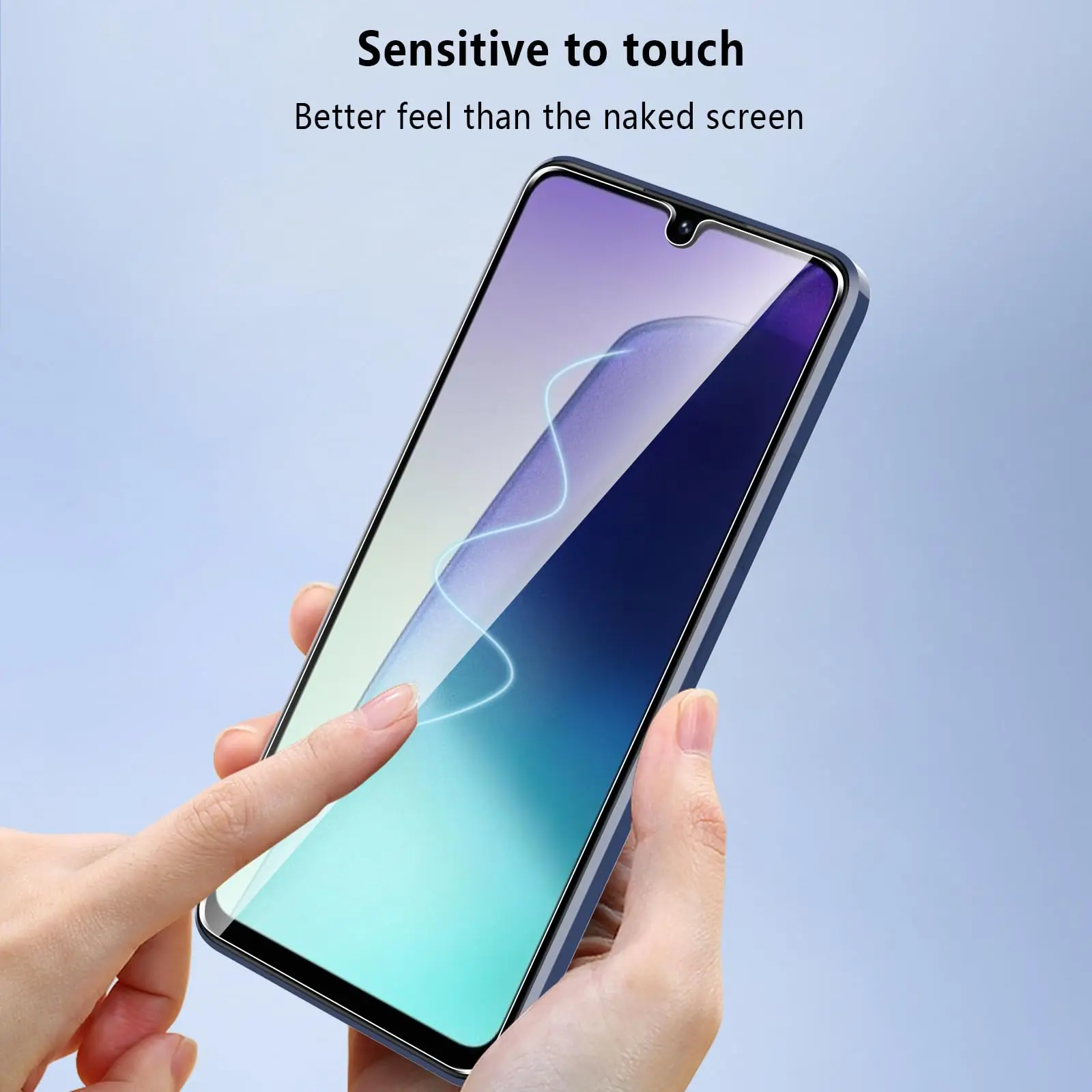 Screen Protector for Redmi 14C 6.88 inch Tempered Glass Crystal HD 9H Transparent Anti Scratch Case Friendly High Aluminum