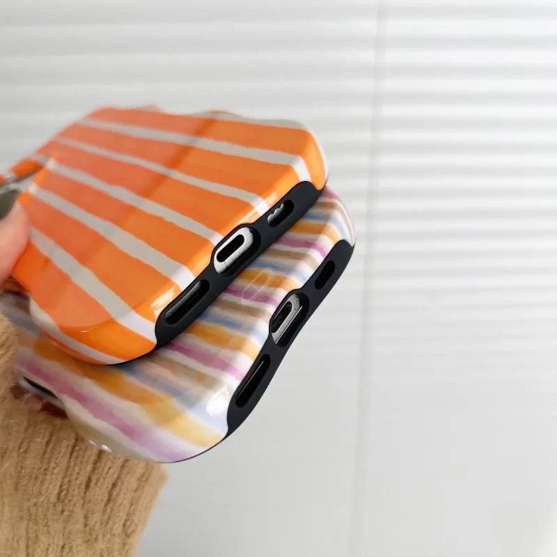 HOCE Fashion Candy Color Stripes Phone Cases For iPhone 17 Air 16 15 14 13 Pro Max 17 Pro Case Shockproof Hard Back Cover