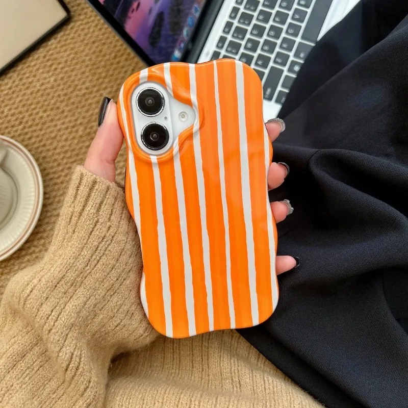 HOCE Fashion Candy Color Stripes Phone Cases For iPhone 17 Air 16 15 14 13 Pro Max 17 Pro Case Shockproof Hard Back Cover