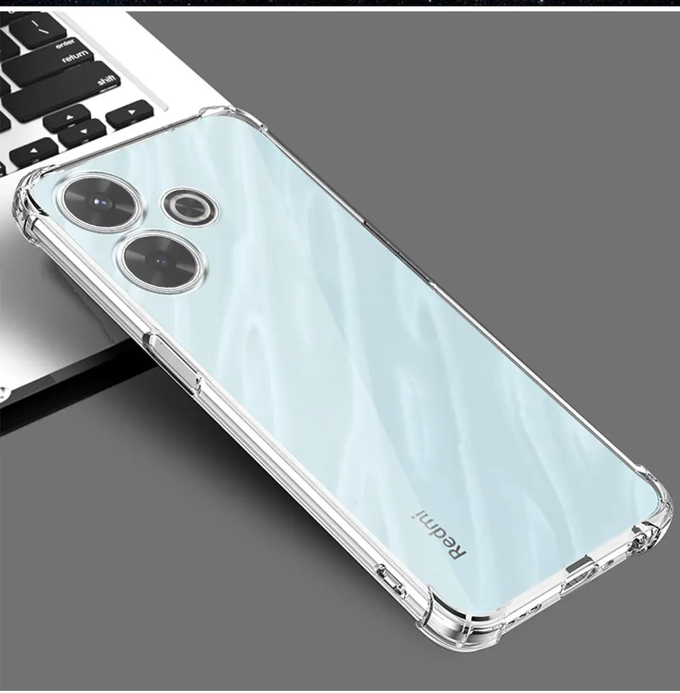 For Redmi 13 4G Case Silicone Soft Bumper Cover For Redmi 13 5G Clear Shockproof Airbag TPU Phone Case For Xiaomi Redmi13 Funda