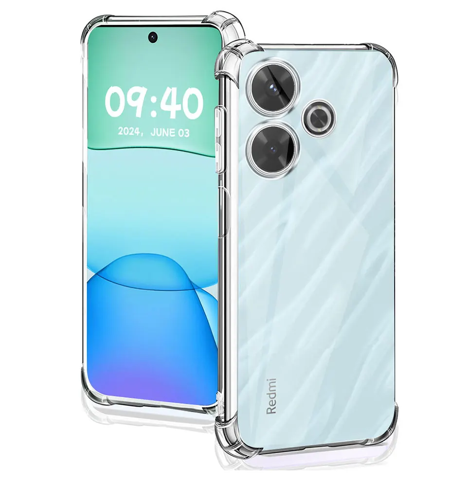 For Redmi 13 4G Case Silicone Soft Bumper Cover For Redmi 13 5G Clear Shockproof Airbag TPU Phone Case For Xiaomi Redmi13 Funda