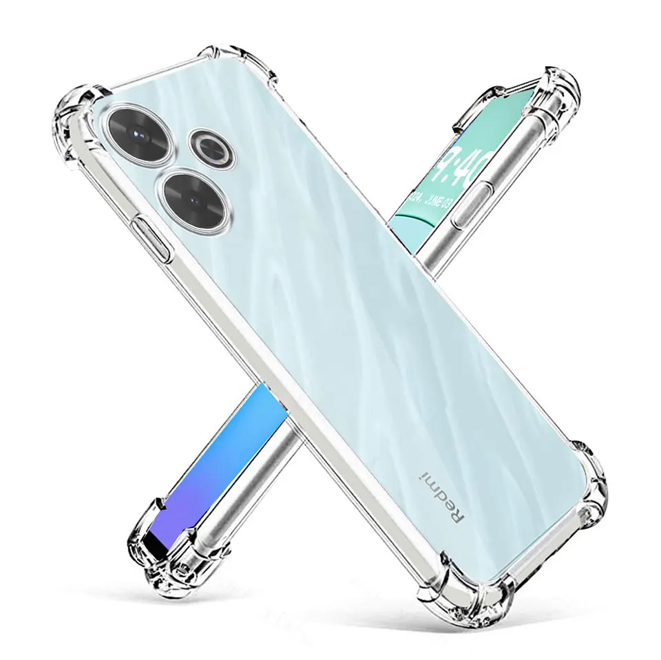 For Redmi 13 4G Case Silicone Soft Bumper Cover For Redmi 13 5G Clear Shockproof Airbag TPU Phone Case For Xiaomi Redmi13 Funda
