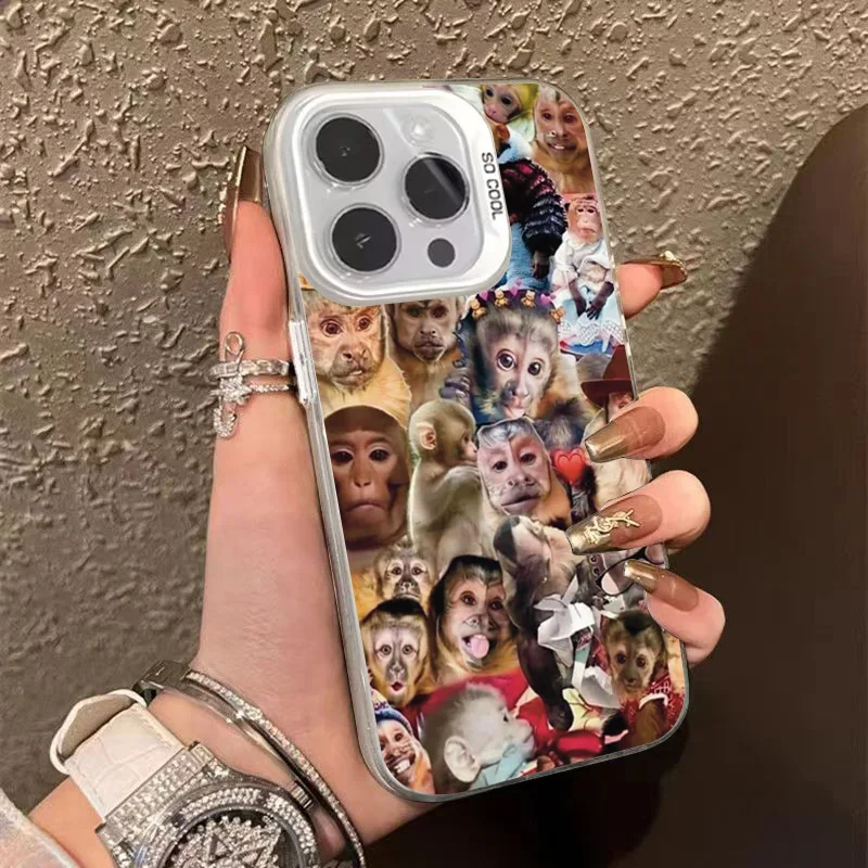 New Creative Monkey Pattern Phone Case For iPhone 18 17 16 Pro Max Air 17E 16E 15 14 13 12 11 Pro 16 Plus Shockproof Back Cover