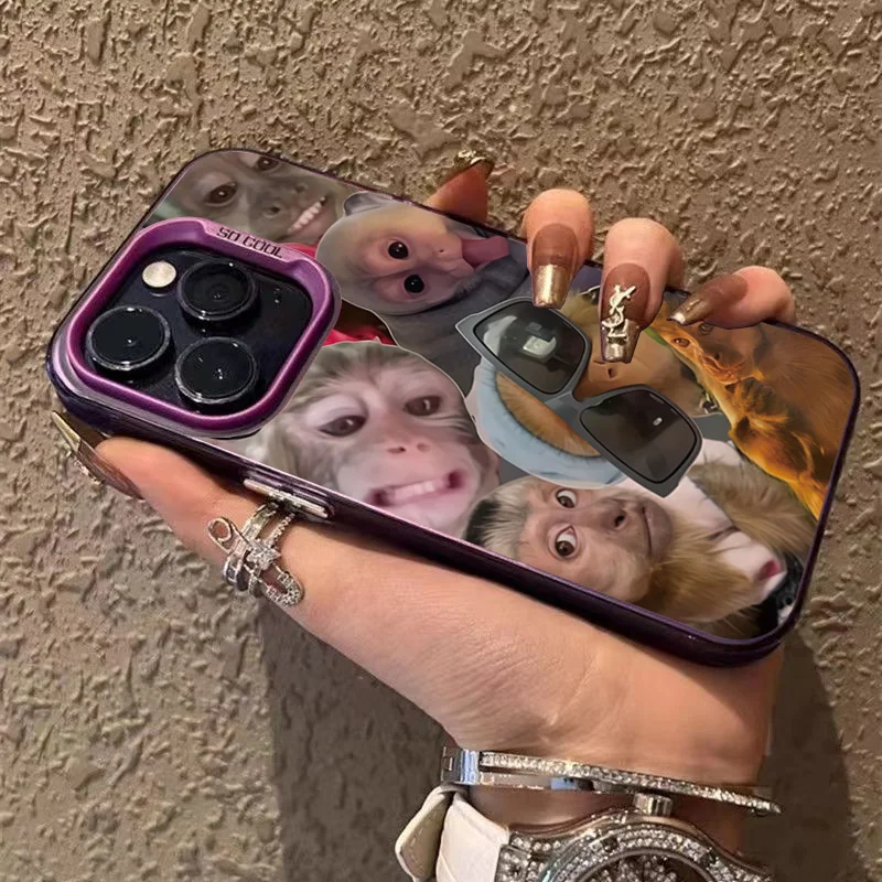 New Creative Monkey Pattern Phone Case For iPhone 18 17 16 Pro Max Air 17E 16E 15 14 13 12 11 Pro 16 Plus Shockproof Back Cover