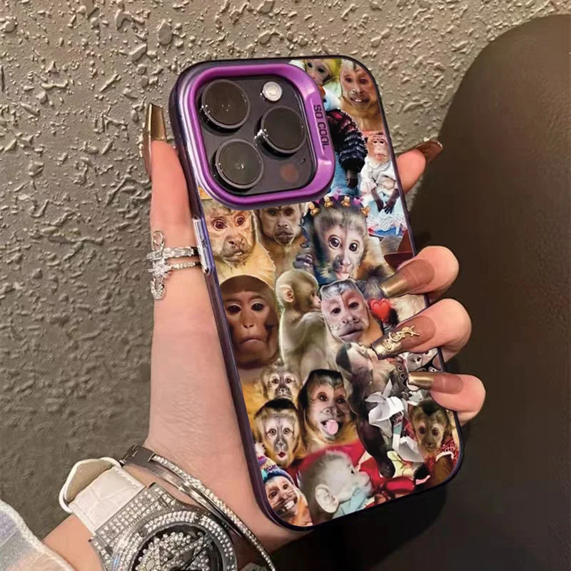 New Creative Monkey Pattern Phone Case For iPhone 18 17 16 Pro Max Air 17E 16E 15 14 13 12 11 Pro 16 Plus Shockproof Back Cover