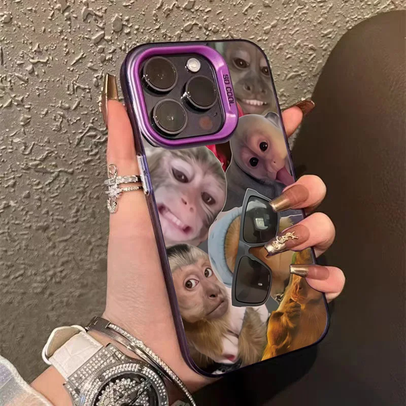 New Creative Monkey Pattern Phone Case For iPhone 18 17 16 Pro Max Air 17E 16E 15 14 13 12 11 Pro 16 Plus Shockproof Back Cover
