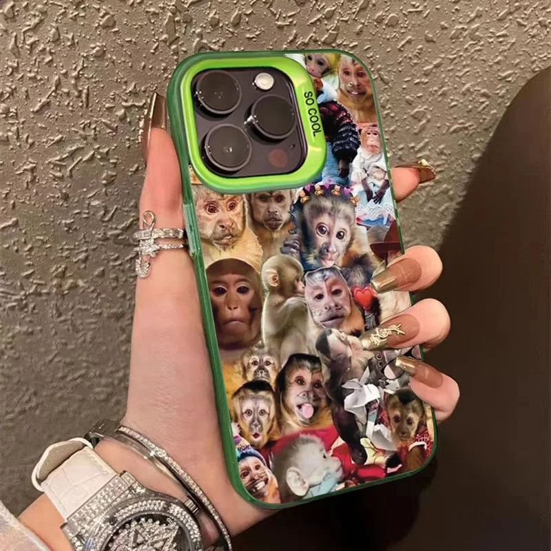 New Creative Monkey Pattern Phone Case For iPhone 18 17 16 Pro Max Air 17E 16E 15 14 13 12 11 Pro 16 Plus Shockproof Back Cover