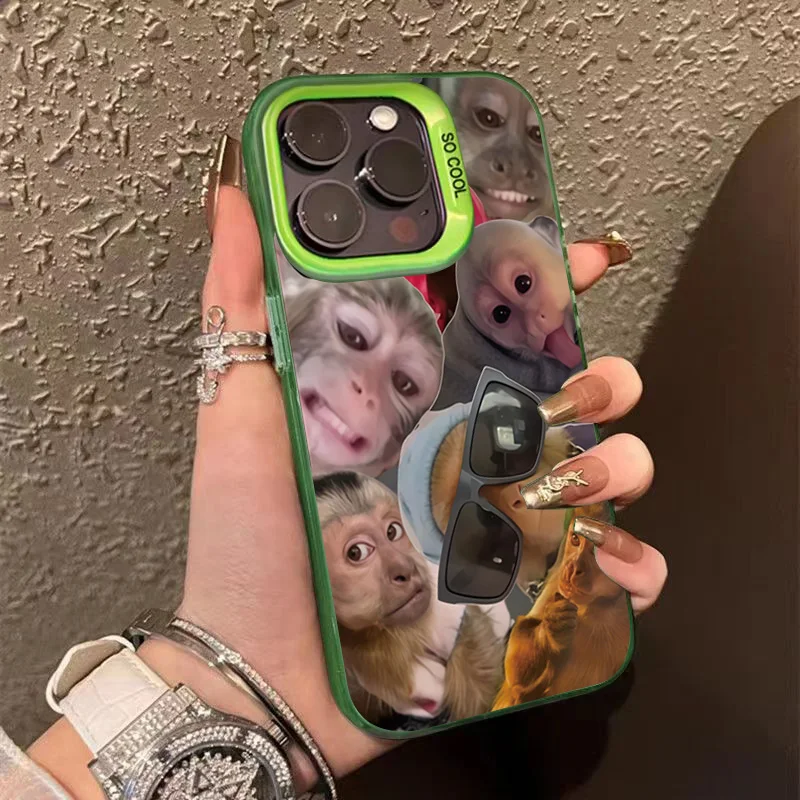 New Creative Monkey Pattern Phone Case For iPhone 18 17 16 Pro Max Air 17E 16E 15 14 13 12 11 Pro 16 Plus Shockproof Back Cover