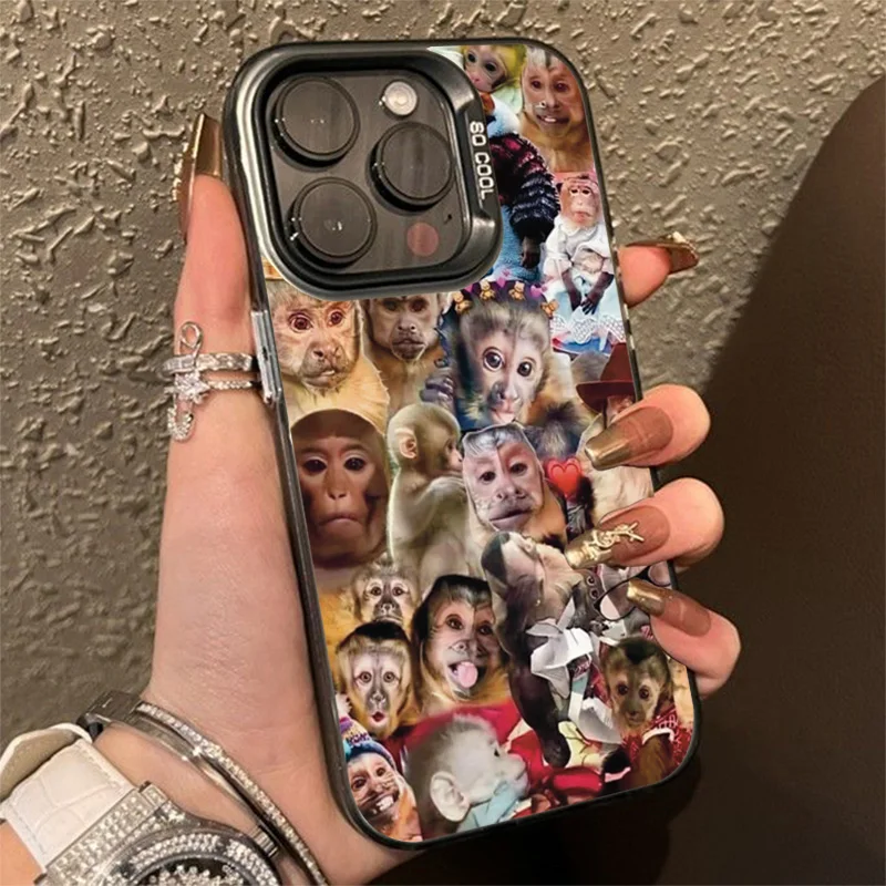 New Creative Monkey Pattern Phone Case For iPhone 18 17 16 Pro Max Air 17E 16E 15 14 13 12 11 Pro 16 Plus Shockproof Back Cover