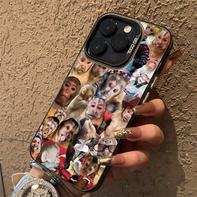New Creative Monkey Pattern Phone Case For iPhone 18 17 16 Pro Max Air 17E 16E 15 14 13 12 11 Pro 16 Plus Shockproof Back Cover