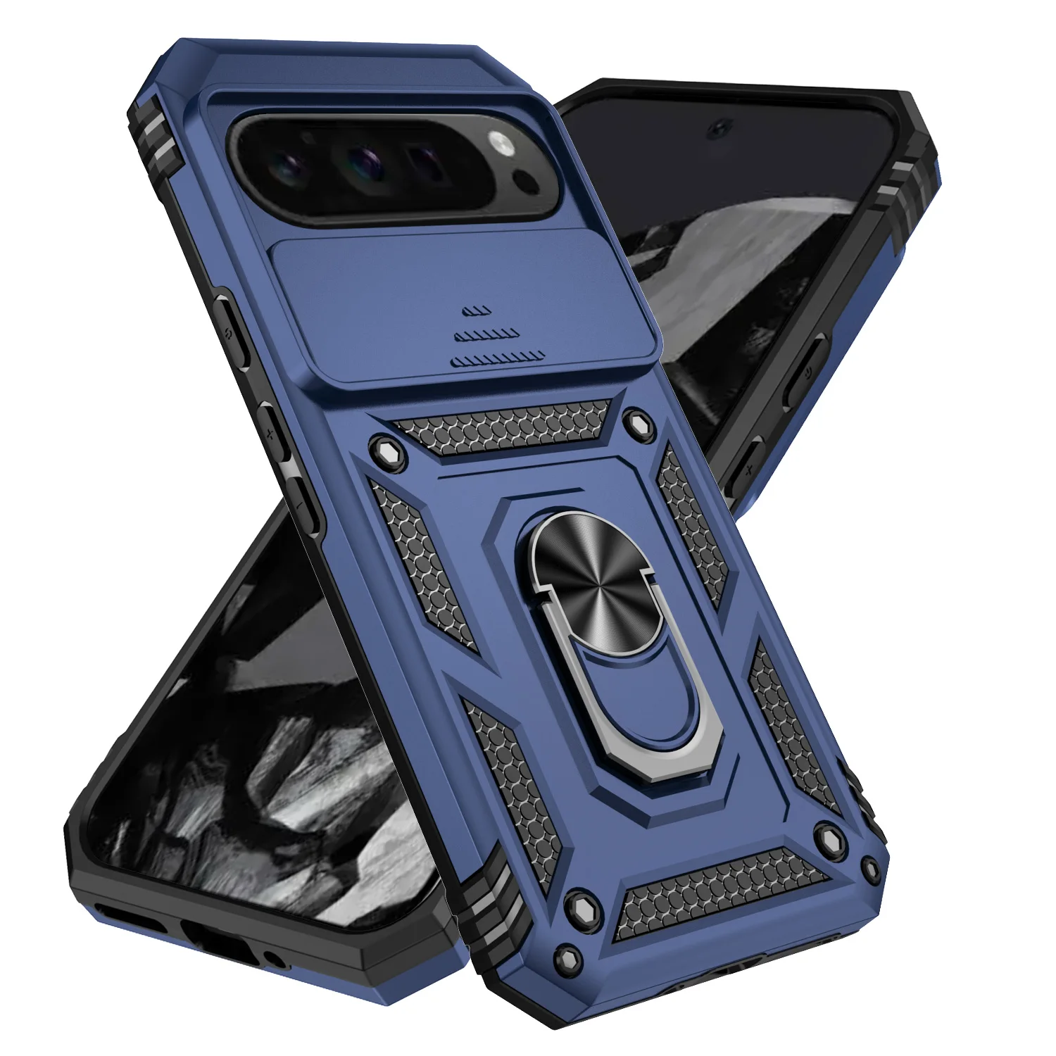 Armor Ring Bracket Push Window Protection Cell Phone Case for pixel 6 6PRO 6A 7 7PRO 7A 8 8PRO 8A 9/9PRO 9PRO XL Cover