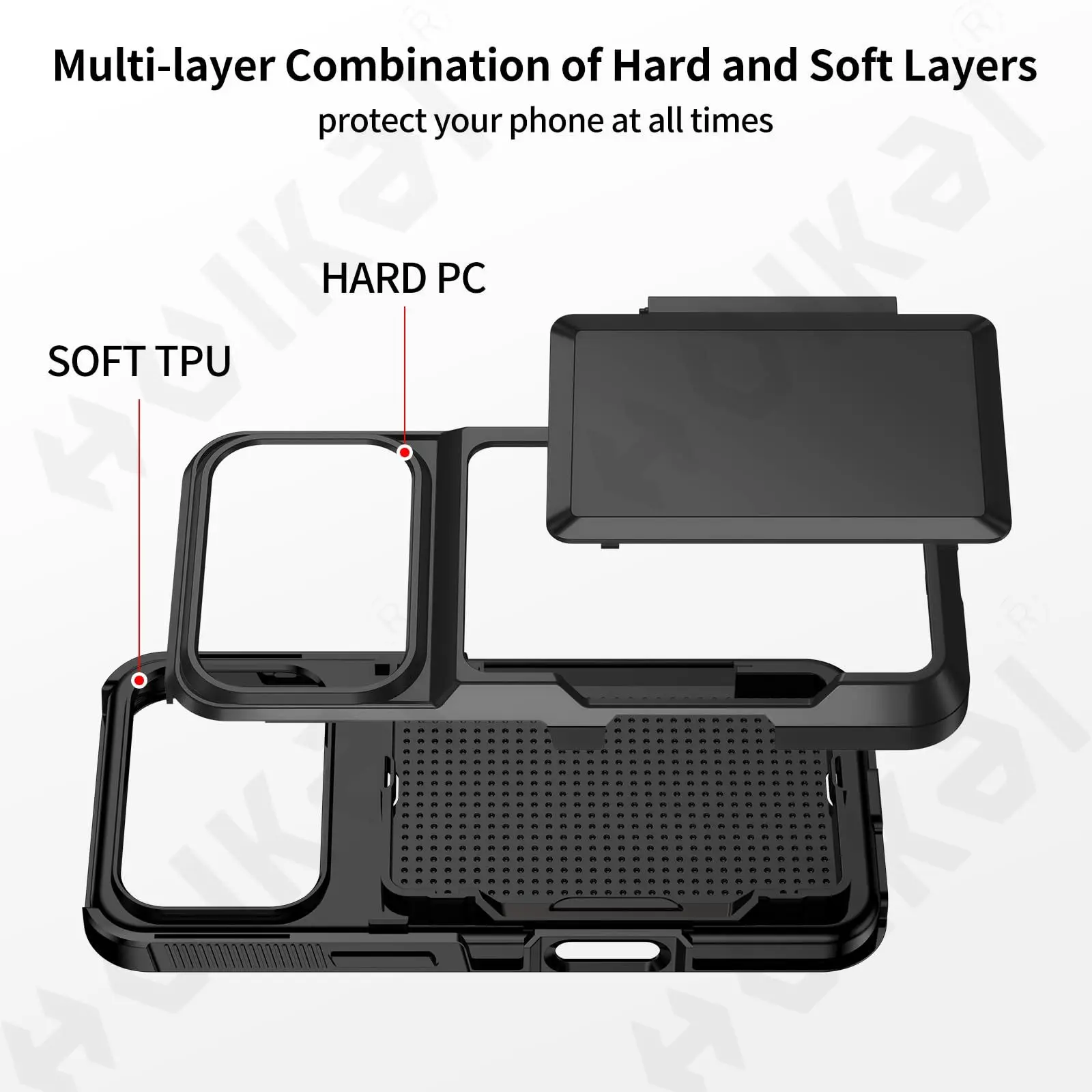 Case For iPhone 17 16 15 14 13 12 11 Pro Max Plus Wallet Credit Card Holder ID Card Slot Heavy Duty Protection Shockproof Cover