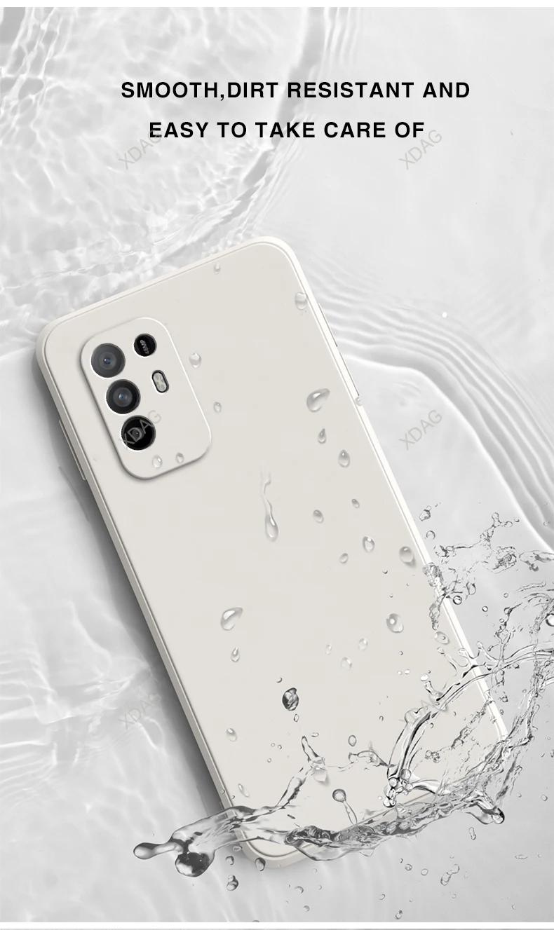 Coque Square Phone Case for OPPO Reno5 Z Reno 5Z 5G 6.43" CPH2211 Original Funda Liquid Silicone Lens Protection Soft Back Cover