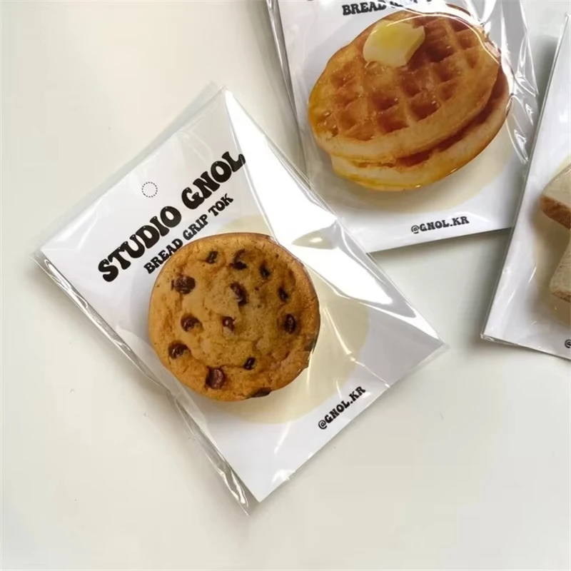 Korea Cute Cookies Griptok Bracket for IPhone 15 14 13 12 Samsung Food Phone Accessories Holder Ring Support Stand Grip Tok Gift