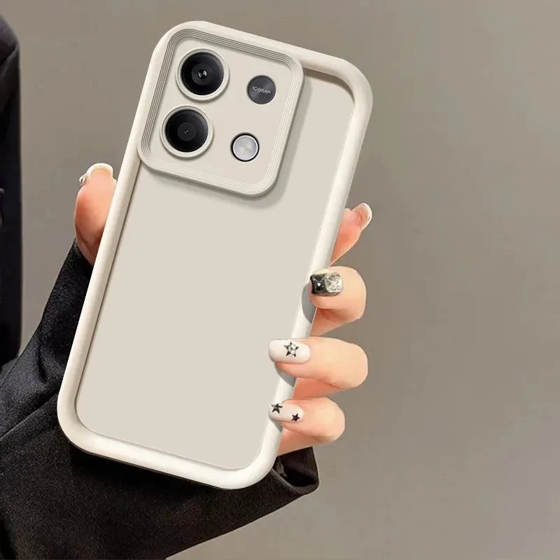 Solid Color Camera Lens Silicone Case for Xiaomi Redmi Note 14 13 12 11 11S 10 10S 9 8 7 5 Pro Plus 4G 5G Funda Back Cover
